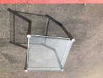 glass chrome side table