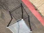 glass chrome side table