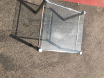 glass chrome side table