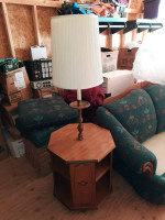 End table with built in lamp