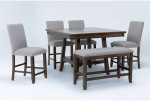 Hyland II counter high dining table for 6