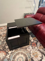 Lift top coffee table with storage