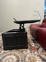 Lift top coffee table with storage