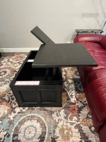 Lift top coffee table with storage