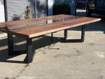 Walnut slab conference table