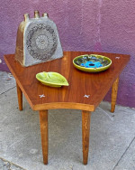 Mid century Merton Gershun for American of Martinsville wedge table