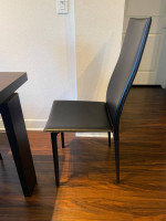 Modern dining table, 6 chairs, 2 leaves