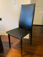 Modern dining table, 6 chairs, 2 leaves