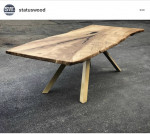 Live edge white oak table