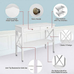 Console Table with Drawers, Narrow Wood Accent Sofa Table Entryway Table with St