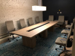 White oak conference table