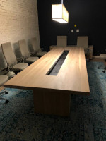 White oak conference table