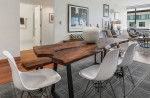 Modern walnut conference table dining table