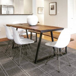 Modern walnut conference table dining table