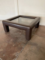 80's De Sede Leather Coffee Table