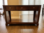 Wood console table