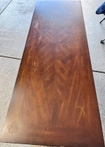 Wood console table