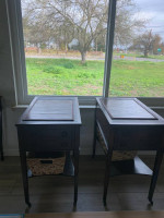 Antique coffee table and side tables