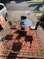 Round Glass Dining Table & 4 chairs