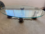 Glass coffee table