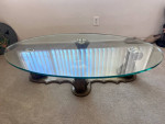 Glass coffee table