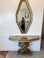 Table and mirror