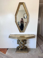 Table and mirror