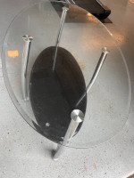 Three set of round glass coffee table