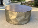 Round Industrial/Rustic Coffee Table