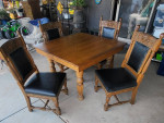 Oak table and 4 chairs