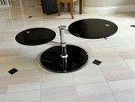 Fabulous black glass coffee table