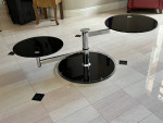 Fabulous black glass coffee table