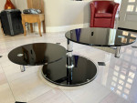 Fabulous black glass coffee table