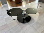 Fabulous black glass coffee table