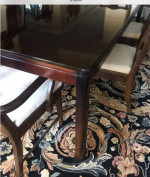 BERNHARDT ASIAN STYLE DINING ROOM TABLE & 6 CHAIRS