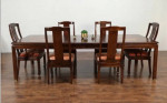 BERNHARDT ASIAN STYLE DINING ROOM TABLE & 6 CHAIRS