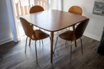 Wood Table and four Chairs