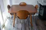 Wood Table and four Chairs