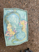 Painted mermaid  side table
