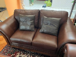 Sofa, loveseat, chair, 50 inch TV and free 2 table lamps