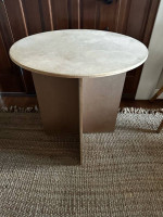 30 Inch Round Wood Display Side Table