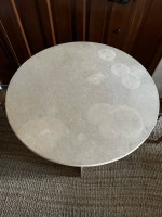 30 Inch Round Wood Display Side Table