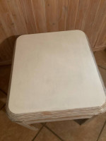 Wood End Table/White Rustic
