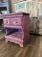 DISTRESSED ANTIQUE SHABBY CHIC NIGHTSTAND TABLE BEDROOM FURNITURE