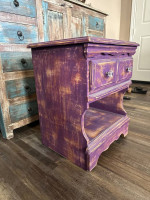 DISTRESSED ANTIQUE SHABBY CHIC NIGHTSTAND TABLE BEDROOM FURNITURE