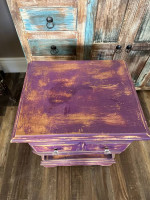 DISTRESSED ANTIQUE SHABBY CHIC NIGHTSTAND TABLE BEDROOM FURNITURE