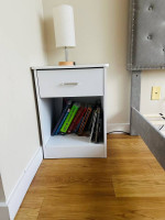 HOMFA Nightstand 2-Tier, Tall 1-Drawer End Table Side Table File (2)
