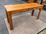 Beautiful Solid Oak Sofa/Entryway/Accent Table with Copper Accents