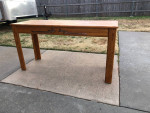 Beautiful Solid Oak Sofa/Entryway/Accent Table with Copper Accents