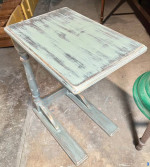 Shabby Chic painted C shape couch/ sofa table